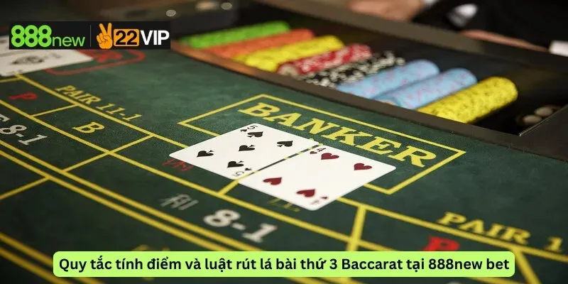 Quy tắc tính điểm và luật rút lá bài thứ 3 Baccarat tại 888new bet
